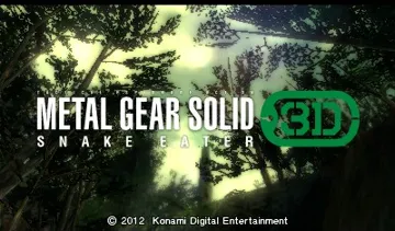 Metal Gear Solid Snake Eater 3D (Usa) screen shot title